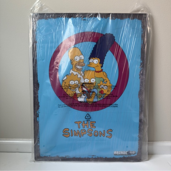 The Simpsons Family Tin Wall Poster Arcade1Up Brand New never opened art picture - Picture 1 of 8